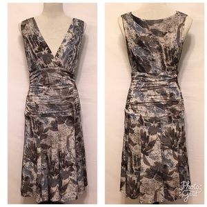 Karen Kane Ruched Midi Rayon Dress Size Medium